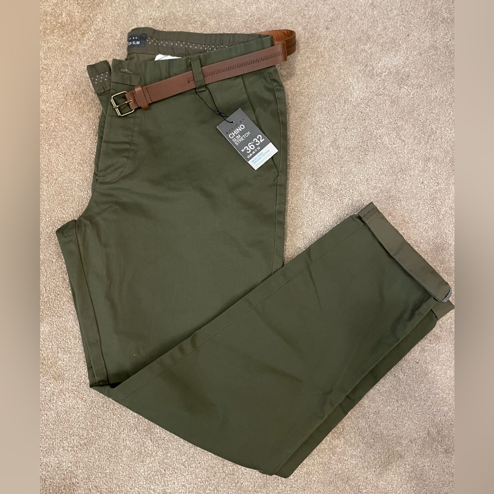 Primark Chino Slim Stretch Buttoned Pants 36x32